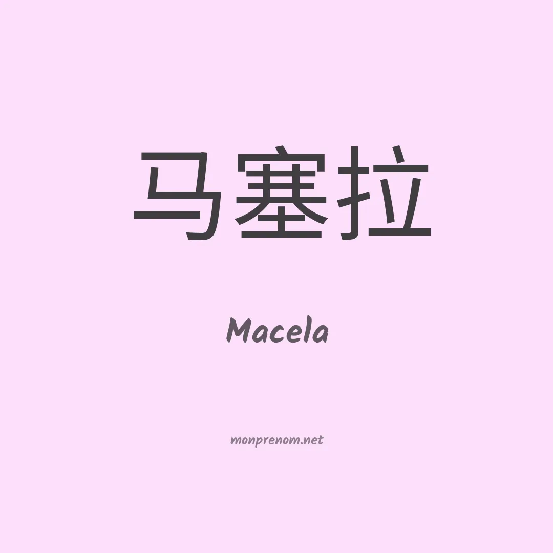 Macela en chinois