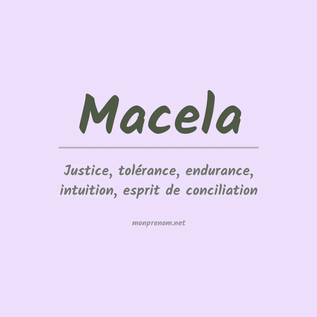 Prénom Macela