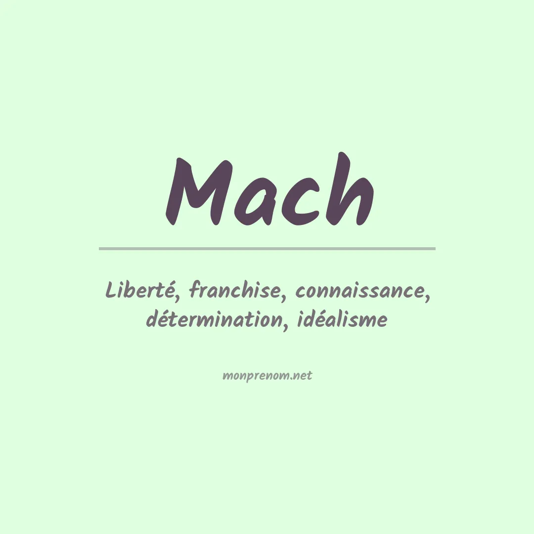 Prénom Mach