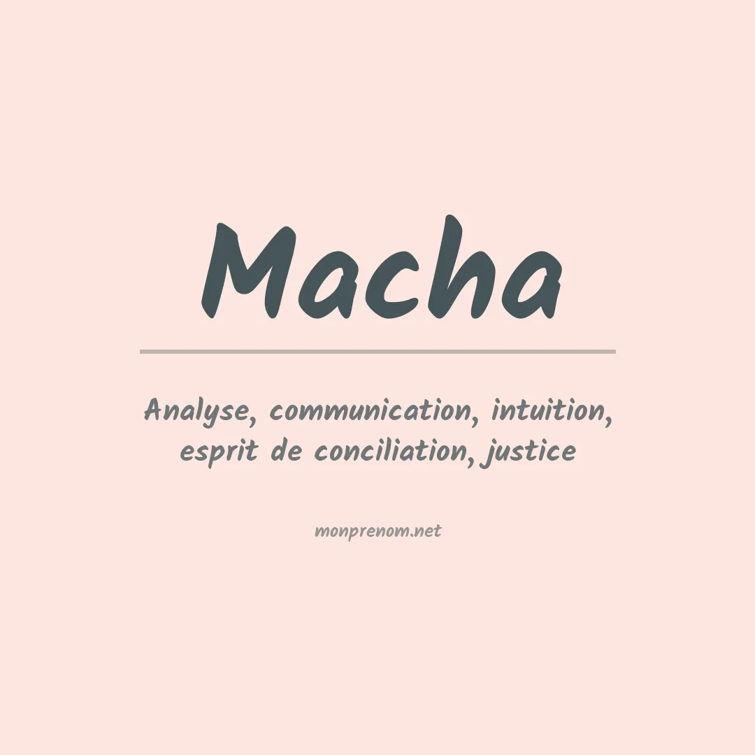 Prénom Macha