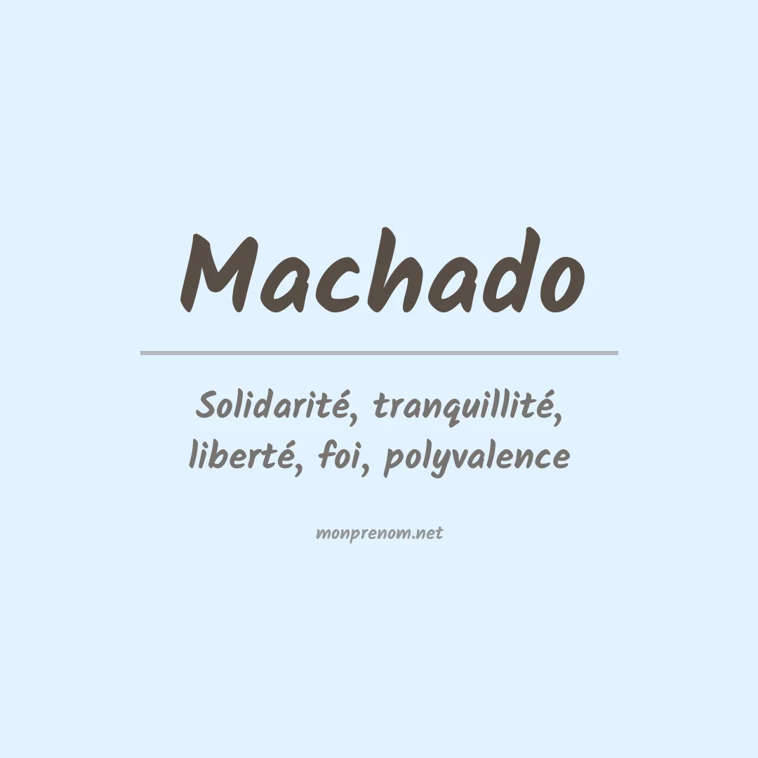 Prénom Machado