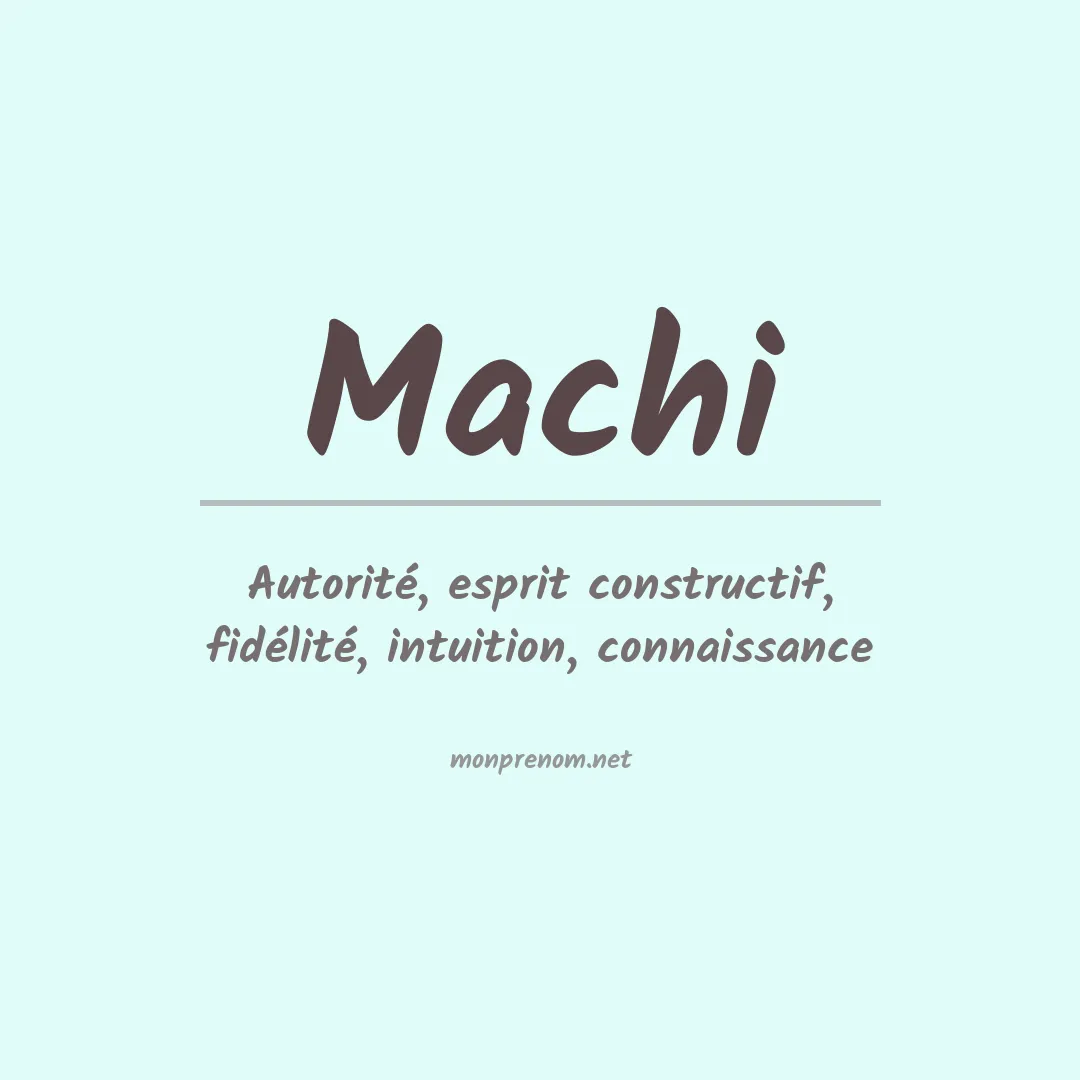 Prénom Machi