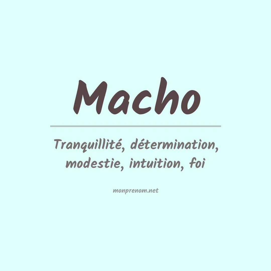 Prénom Macho