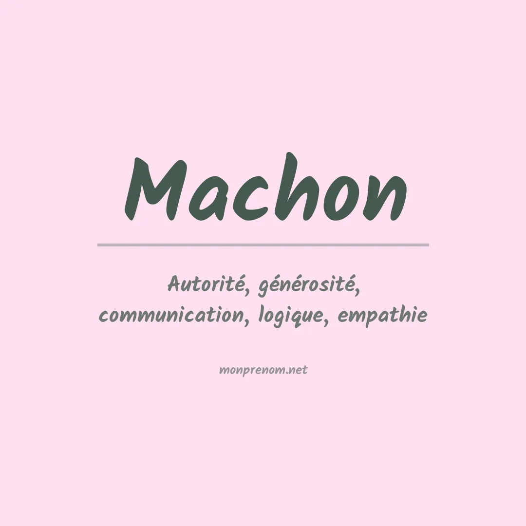 Prénom Machon