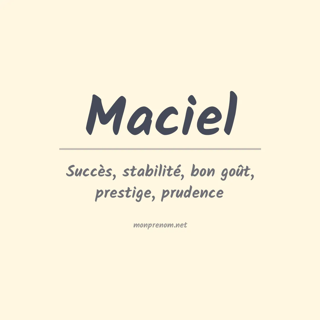 Prénom Maciel