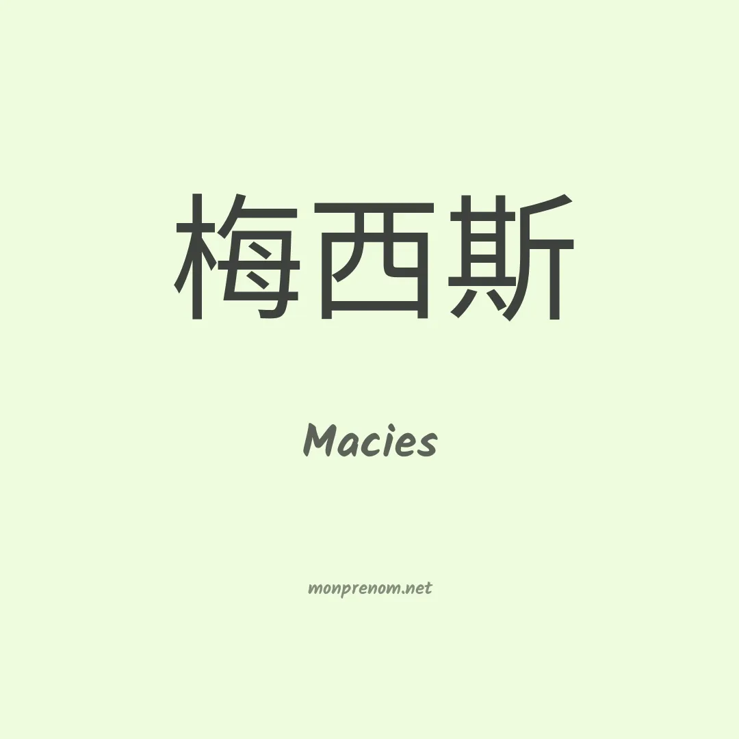 Macies en chinois