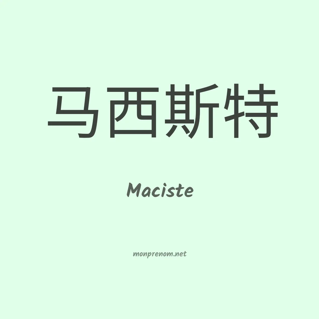 Maciste en chinois