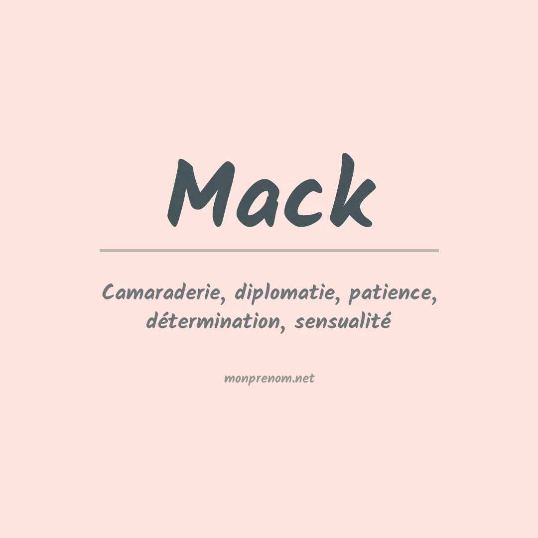 Prénom Mack
