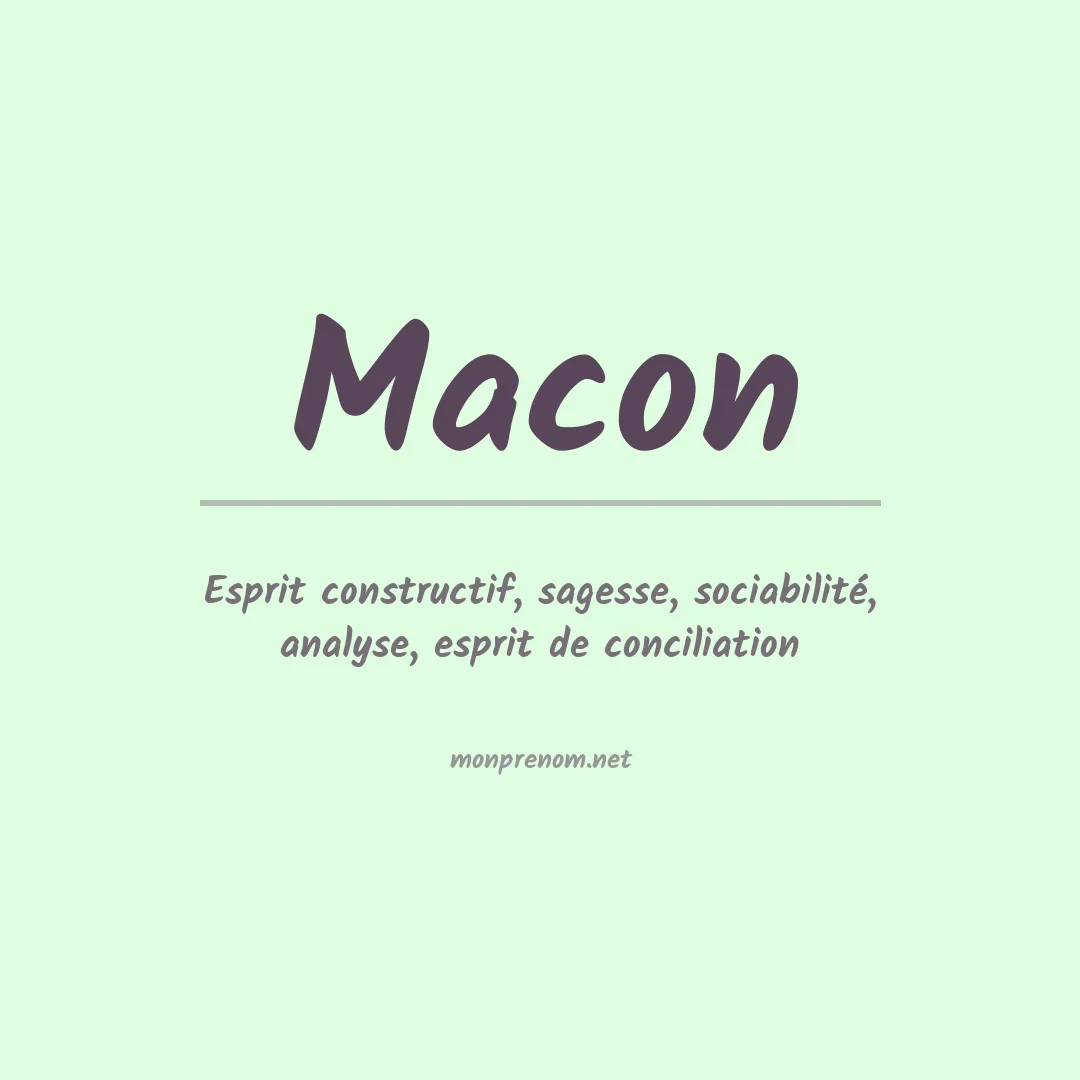 Prénom Macon