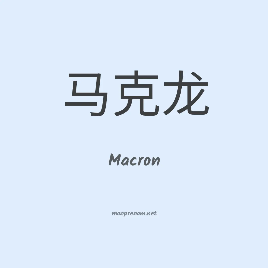 Macron en chinois