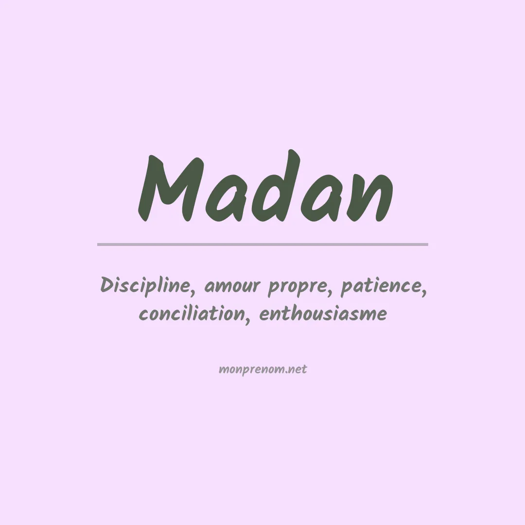 Prénom Madan