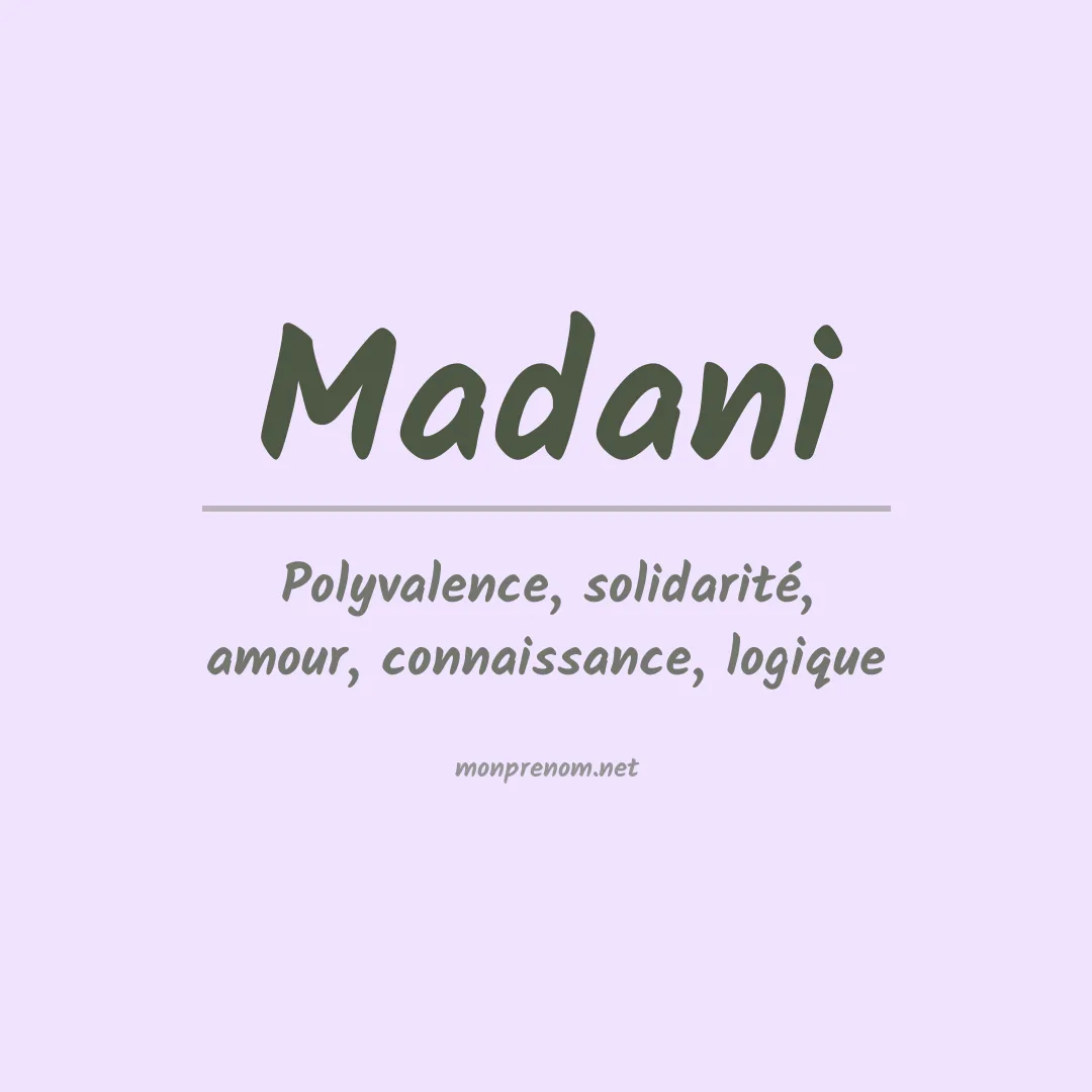 Prénom Madani