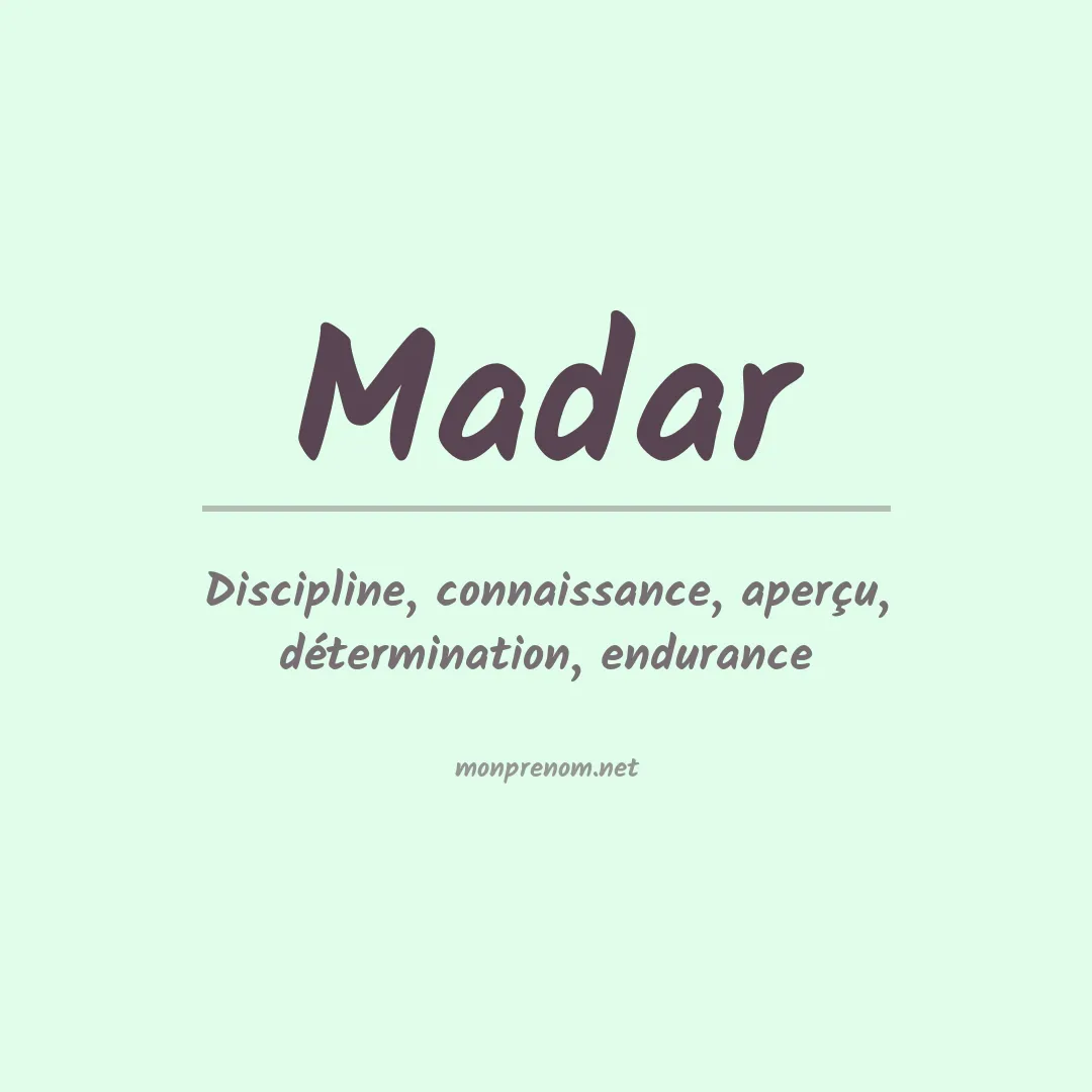 Prénom Madar