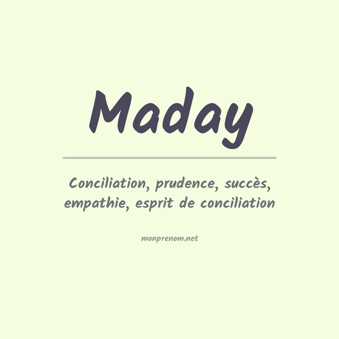 Prénom Maday