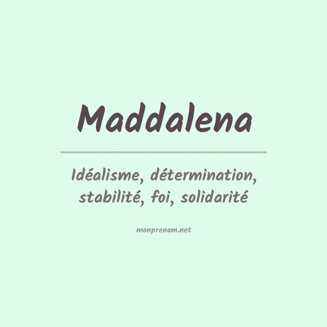 Prénom Maddalena