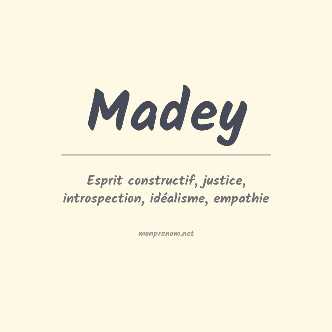 Prénom Madey