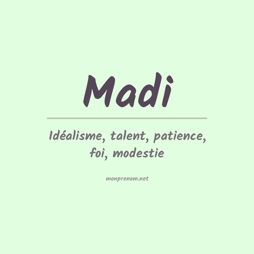 Prénom Madi