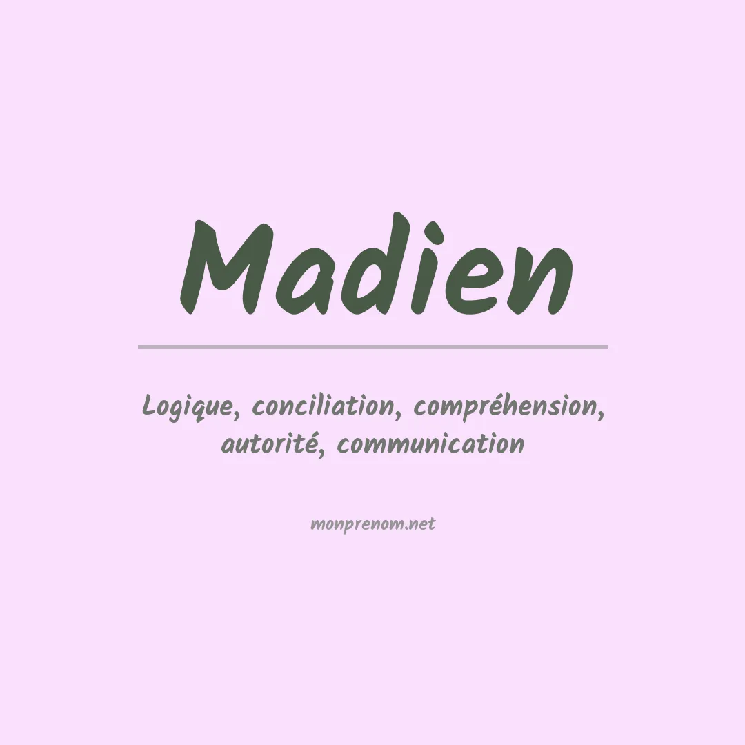 Signification du prénom Madien