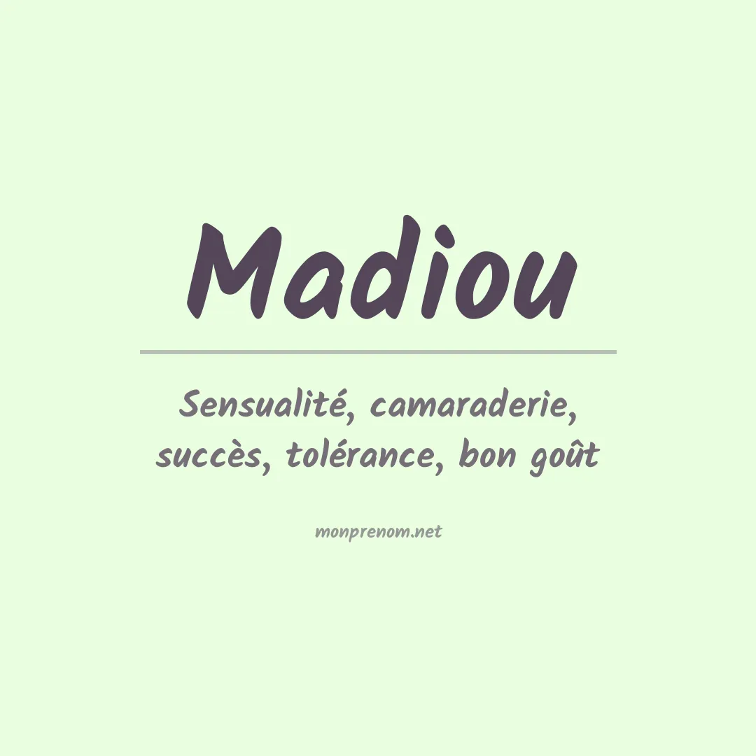 Prénom Madiou