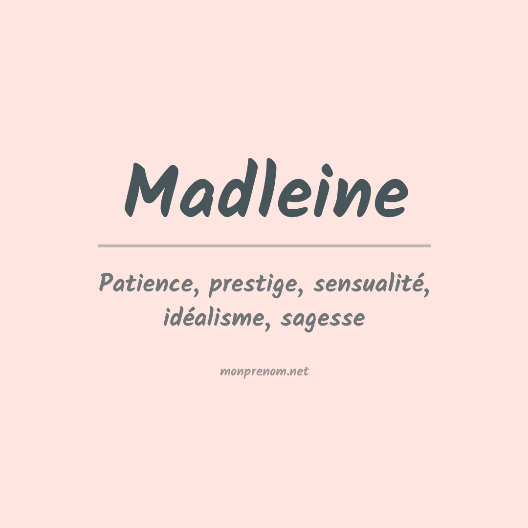 Prénom Madleine