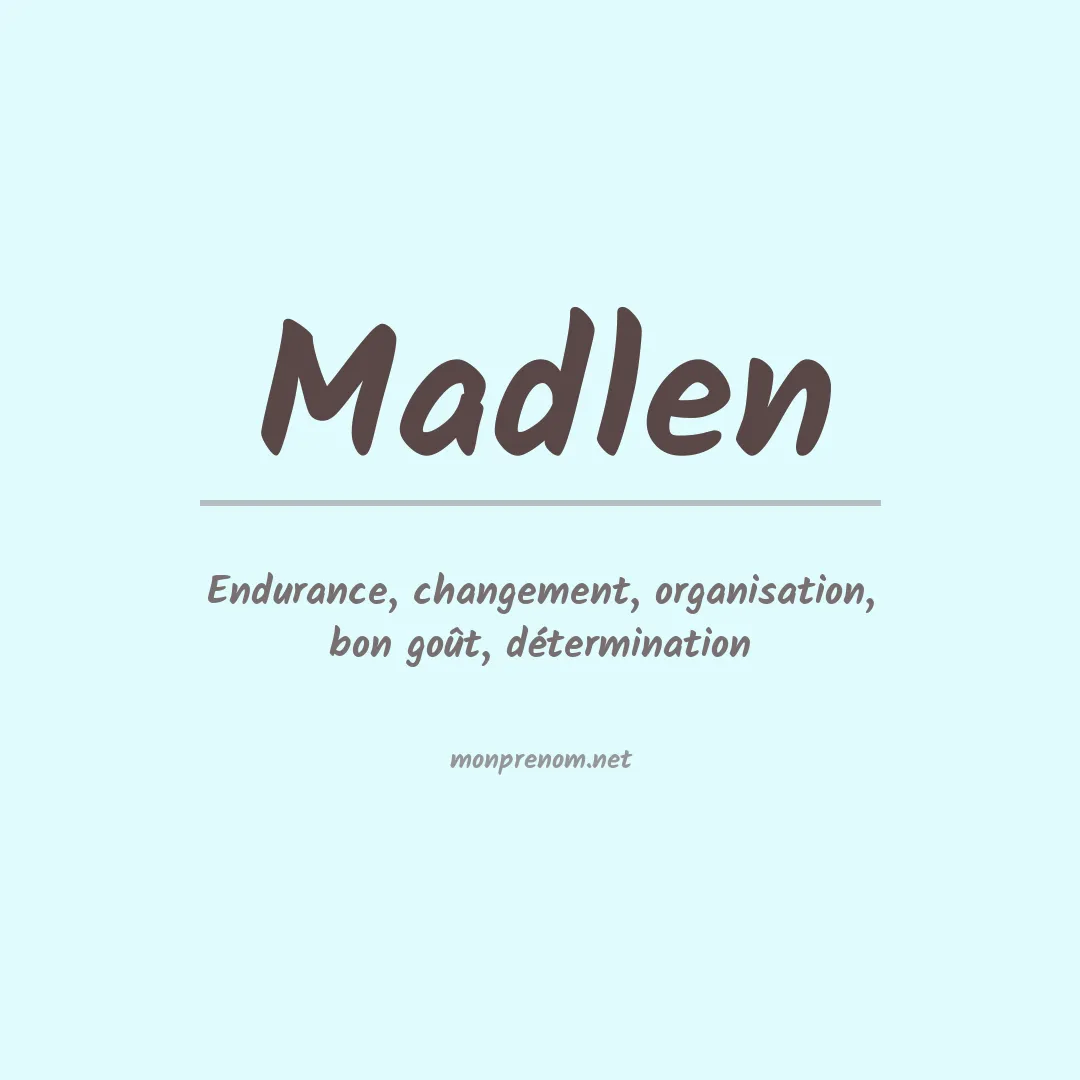 Signification du prénom Madlen