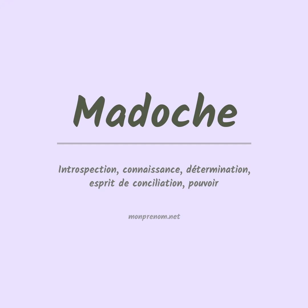 Prénom Madoche
