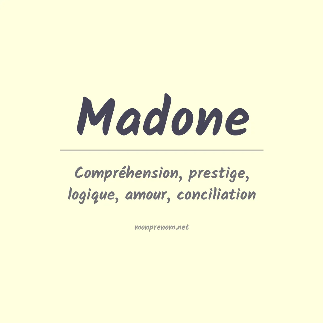 Signification du prénom Madone