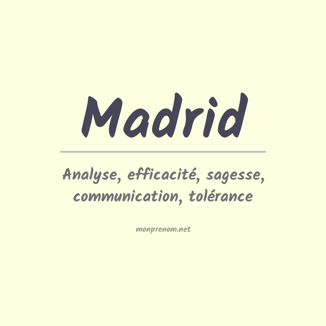 Prénom Madrid