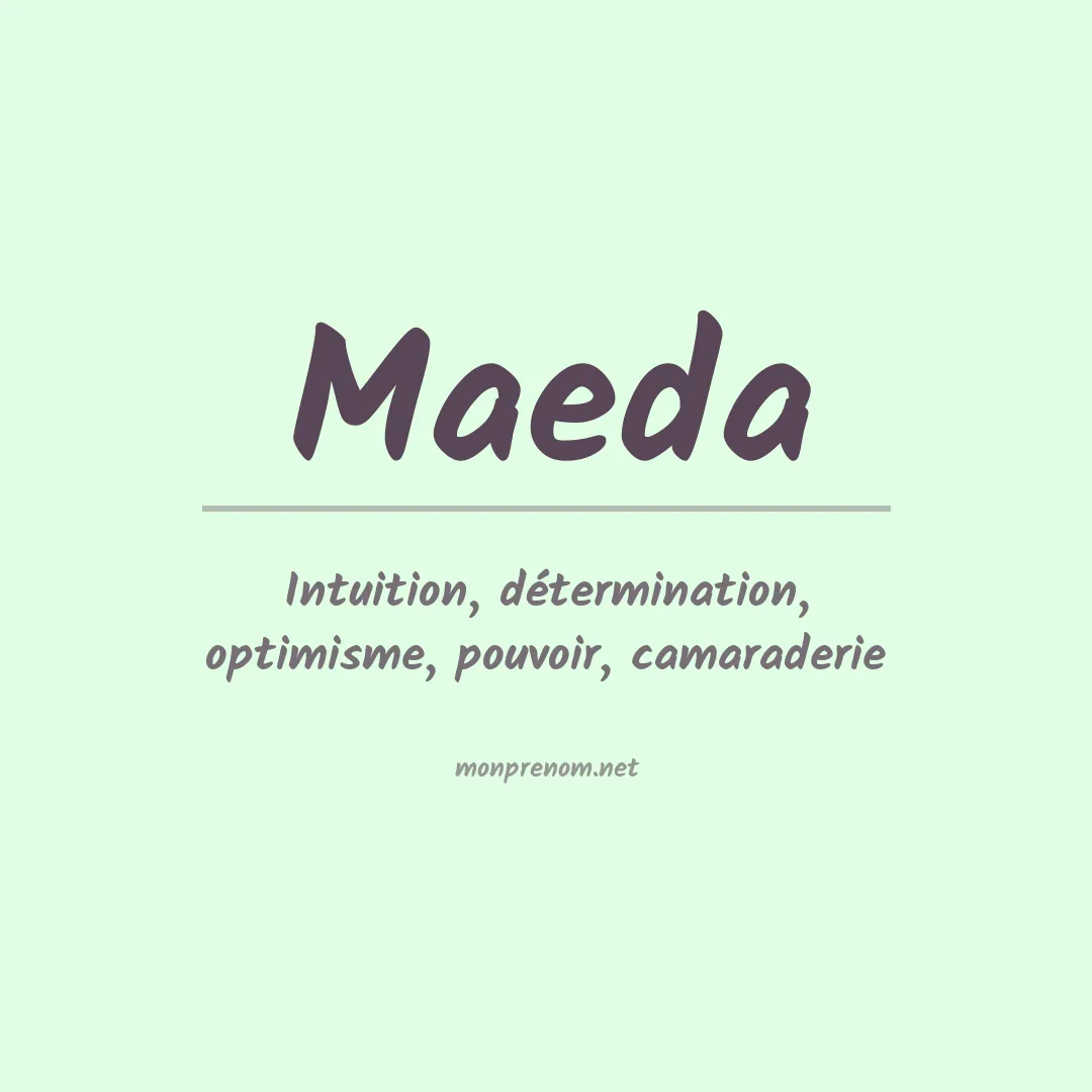 Prénom Maeda