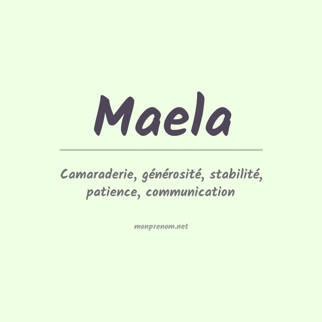 Prénom Maela