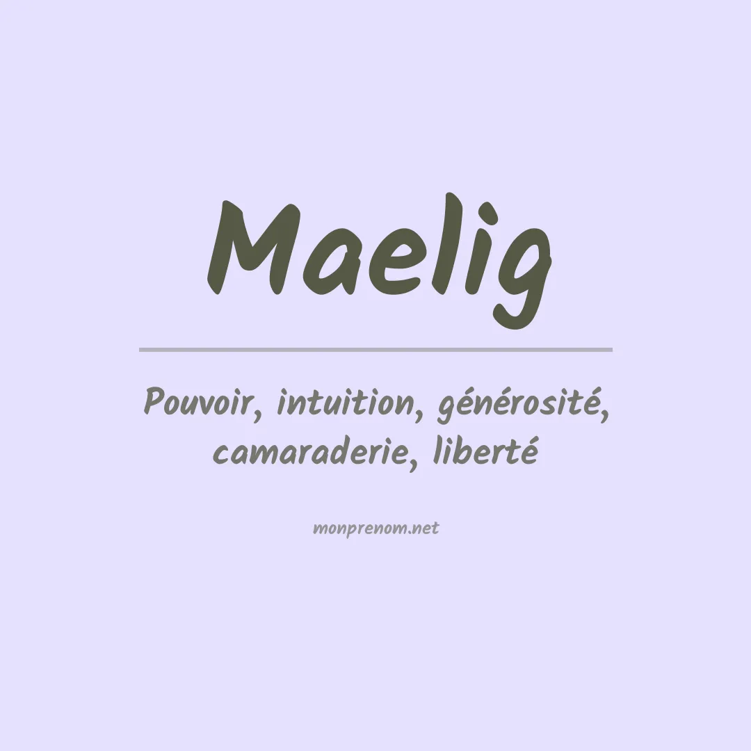 Prénom Maelig