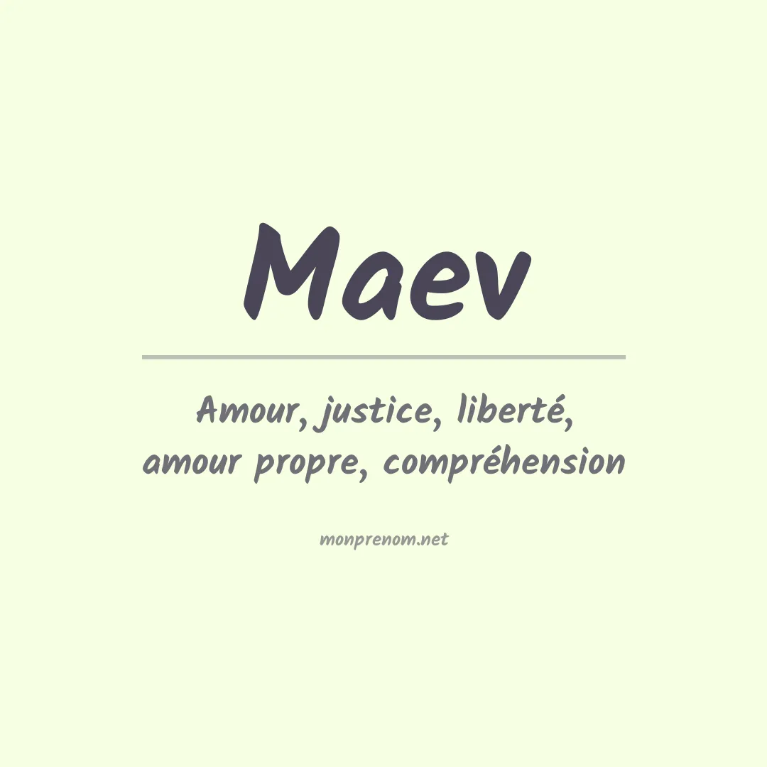 Signification du prénom Maev