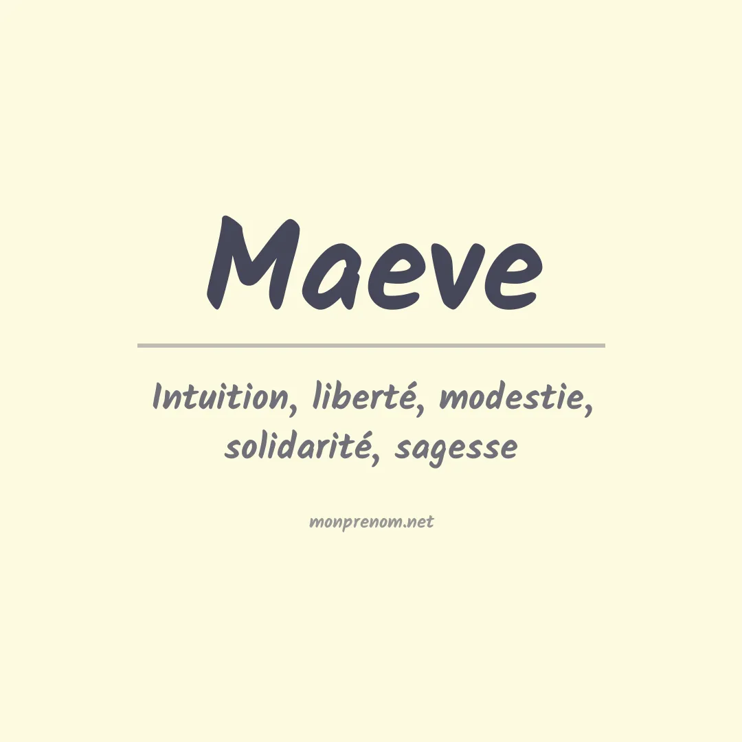 Prénom Maeve