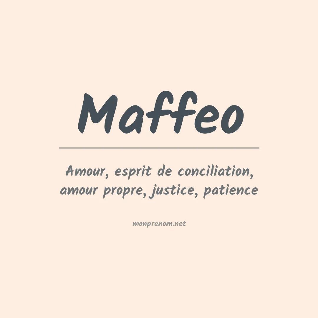 Prénom Maffeo