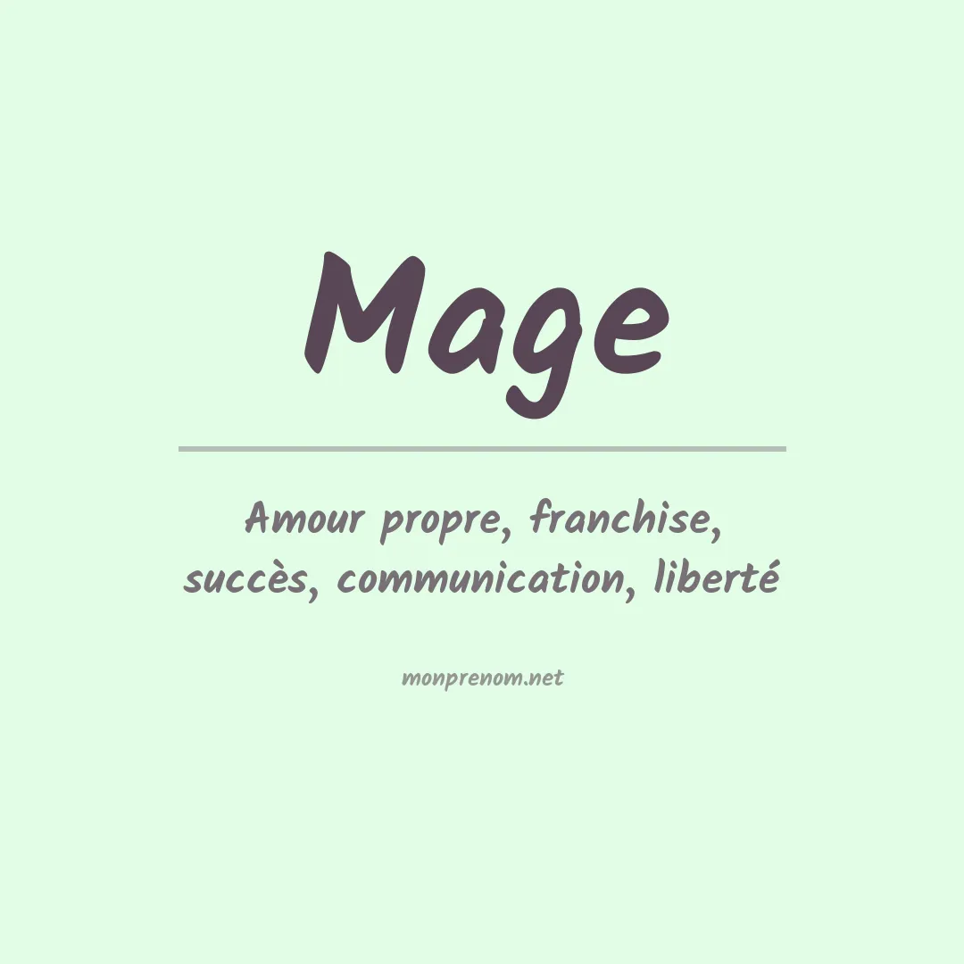 Prénom Mage
