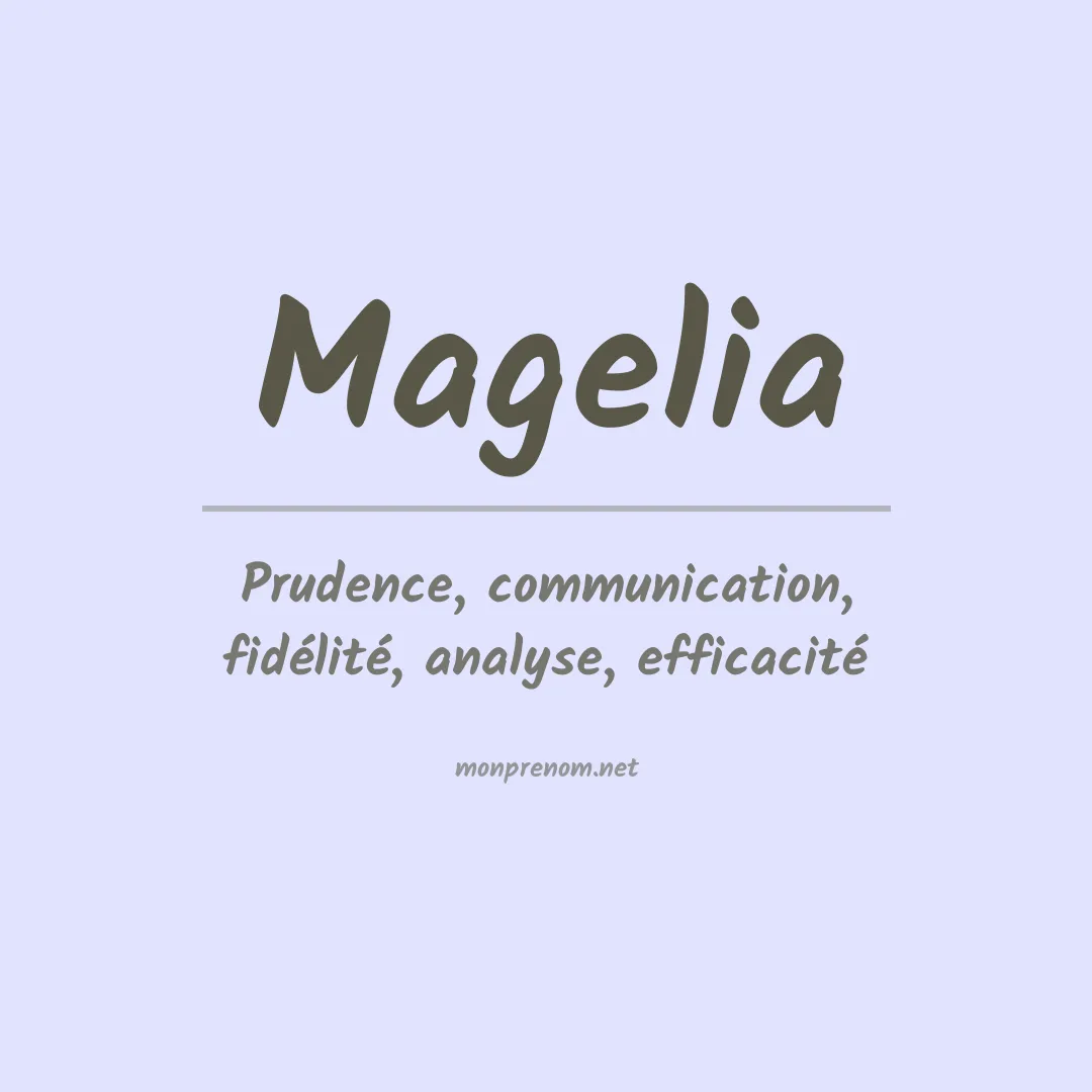 Signification du prénom Magelia