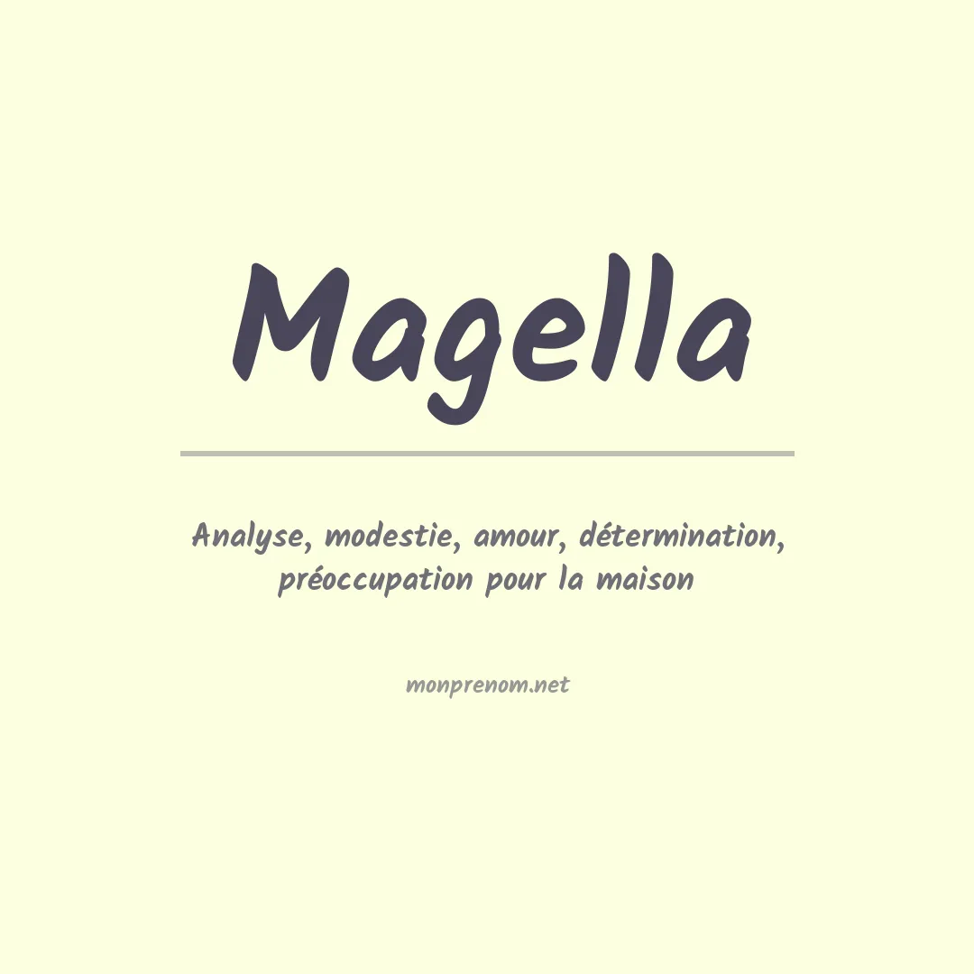 Signification du prénom Magella