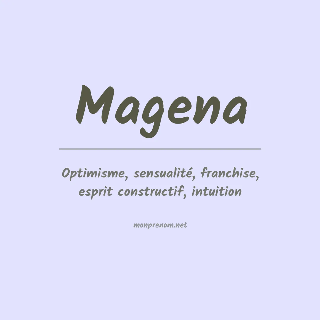 Signification du prénom Magena