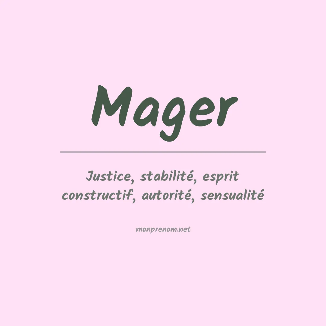 Prénom Mager