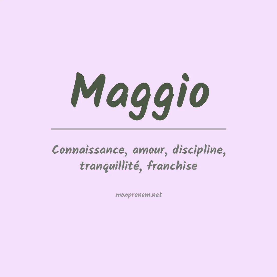 Prénom Maggio