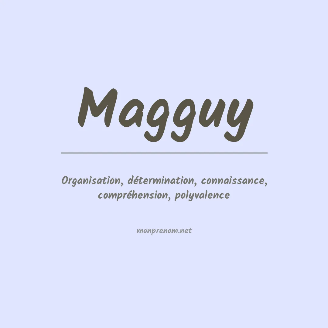Signification du prénom Magguy