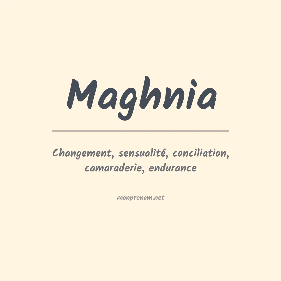 Signification du prénom Maghnia