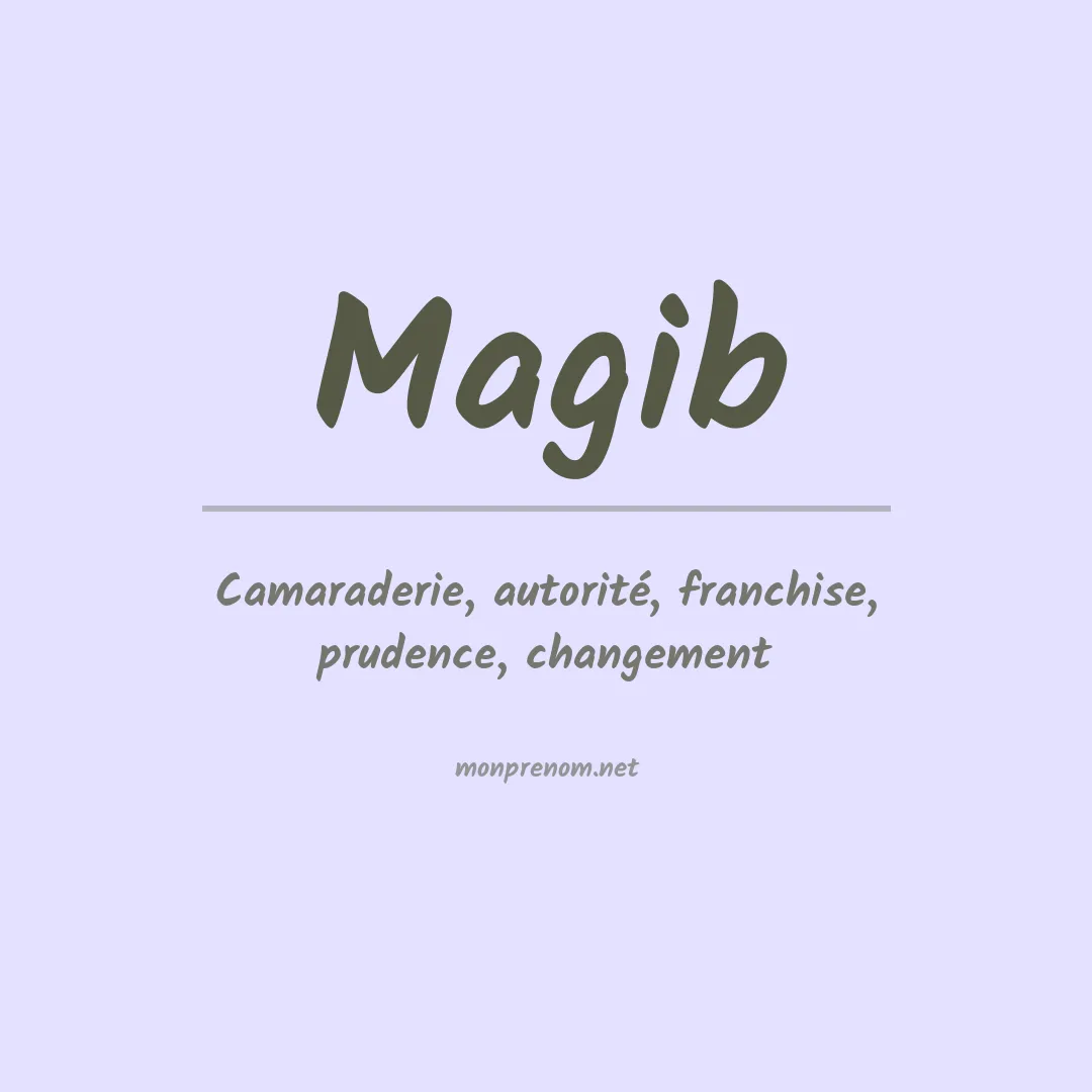 Signification du prénom Magib