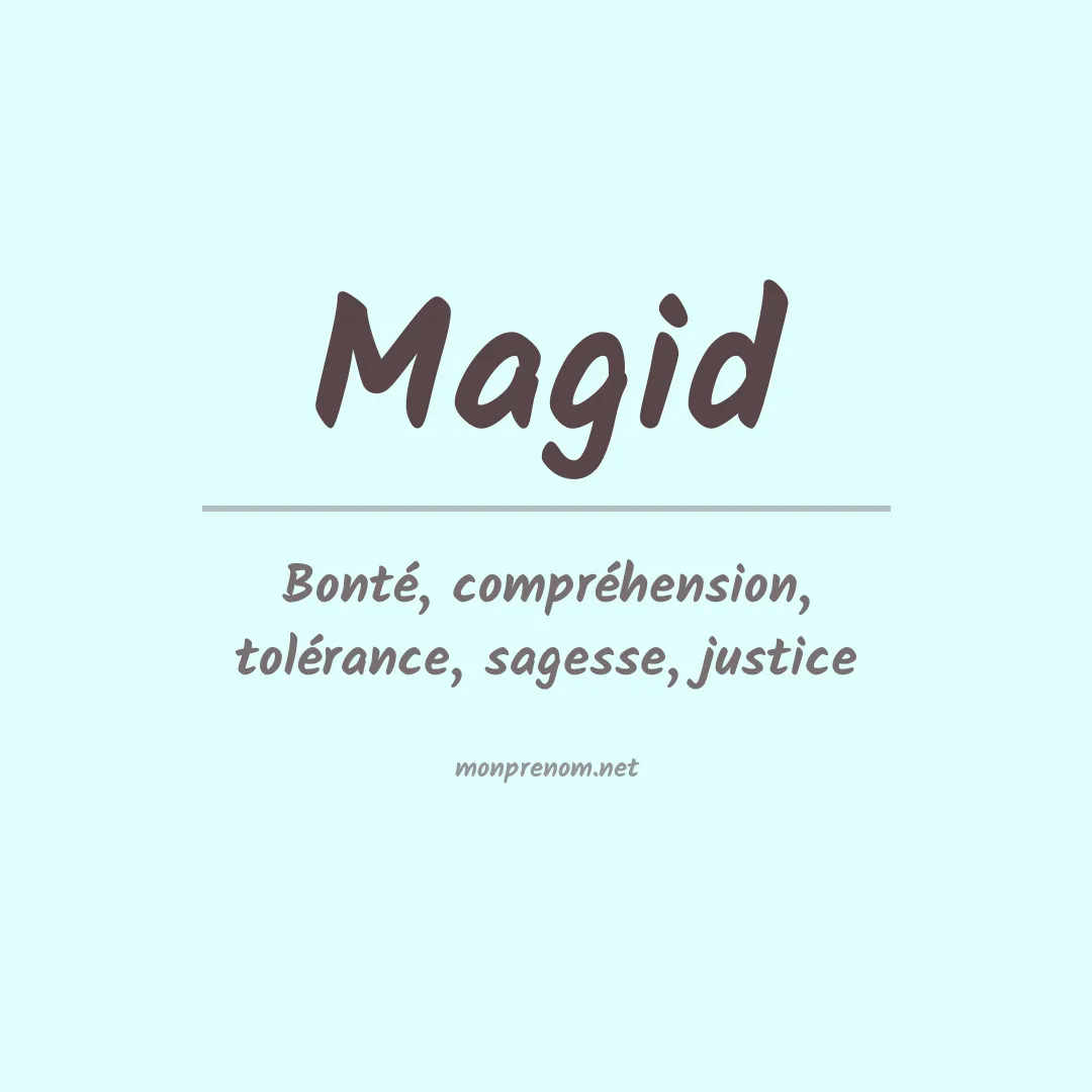 Prénom Magid