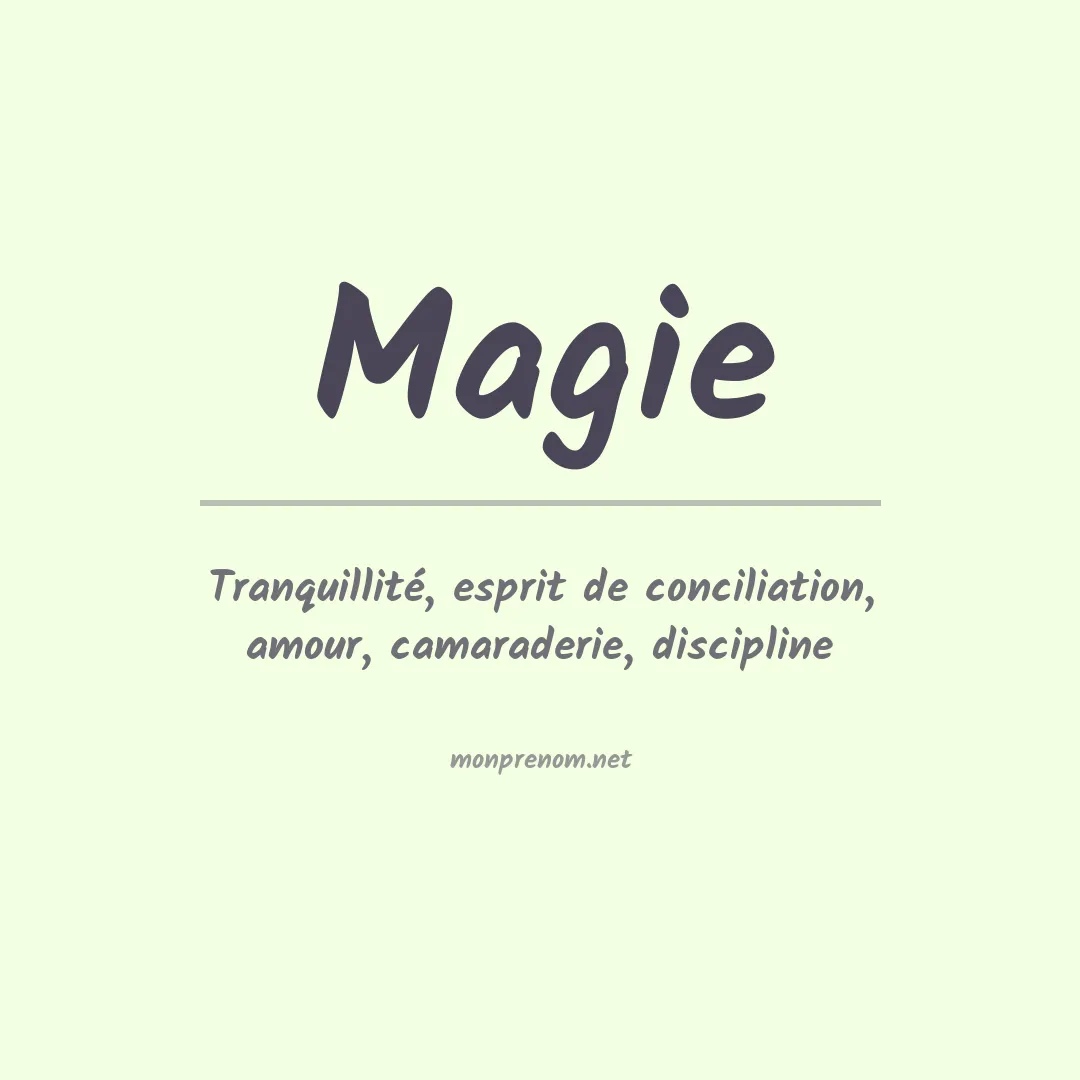 Prénom Magie