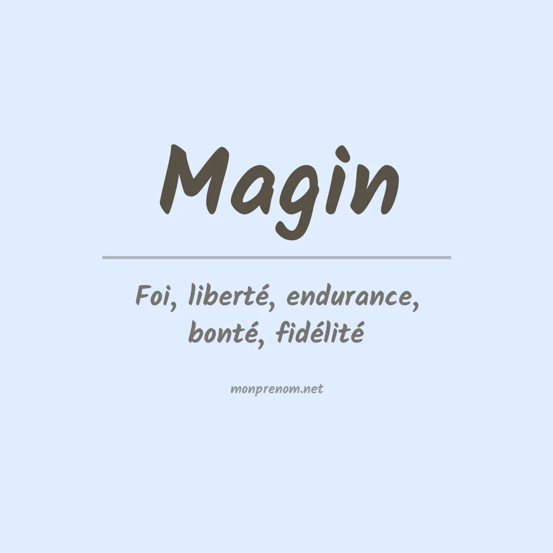 Prénom Magin