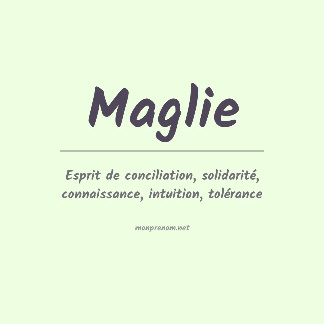 Signification du prénom Maglie