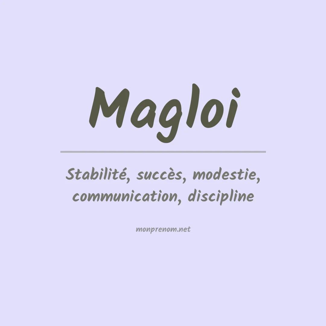 Signification du prénom Magloi