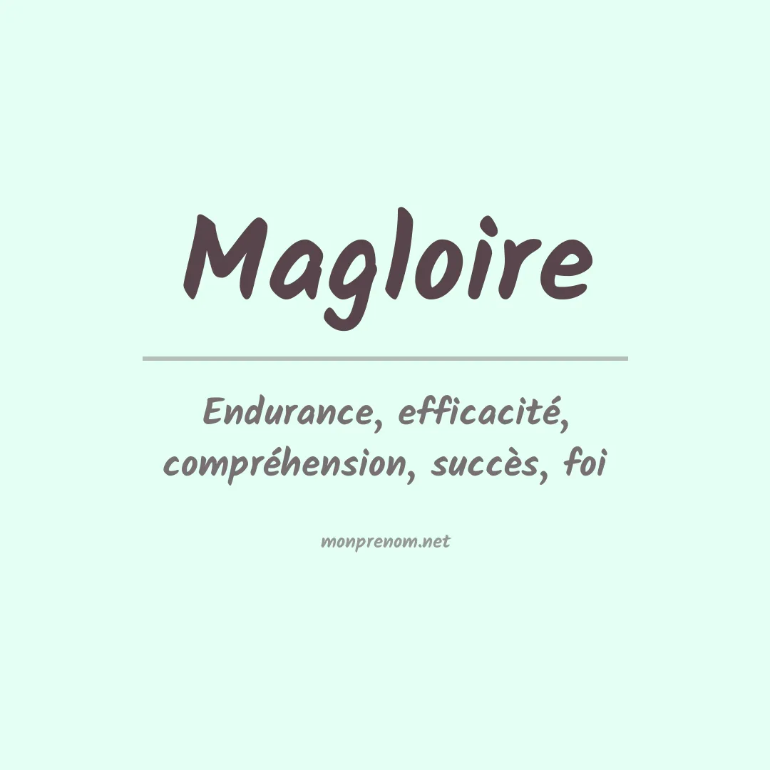 Signification du prénom Magloire