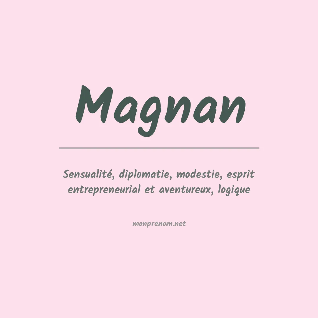 Prénom Magnan